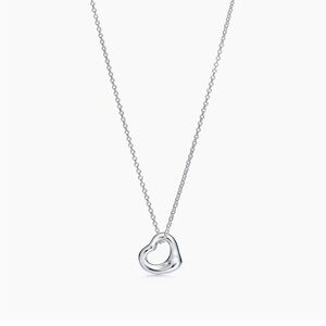 Tiffany & Co. 11mm Elsie Peretti Silver Heart Necklace